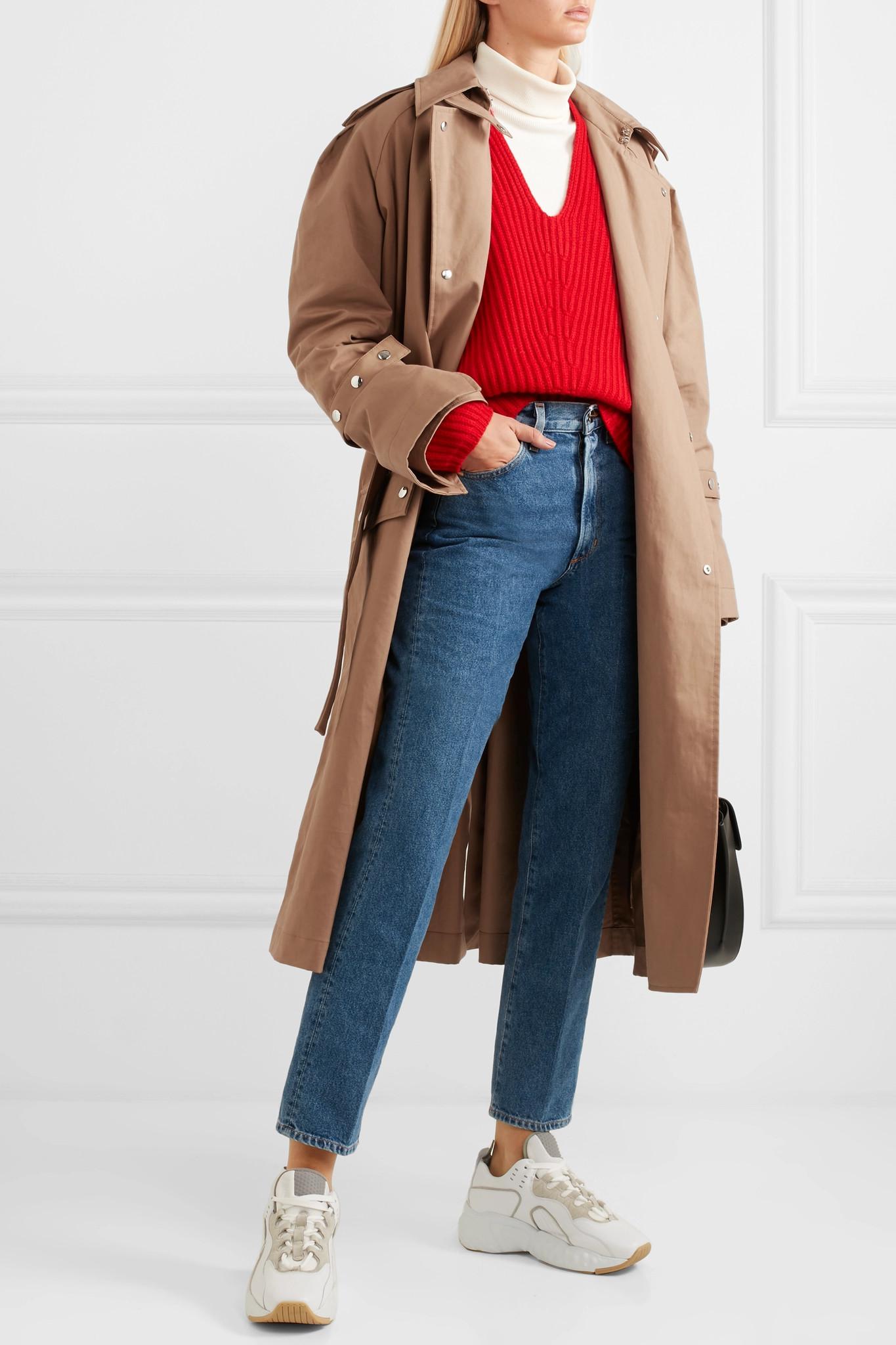 Acne Studios Oversized Cottontwill Trench Coat Lyst