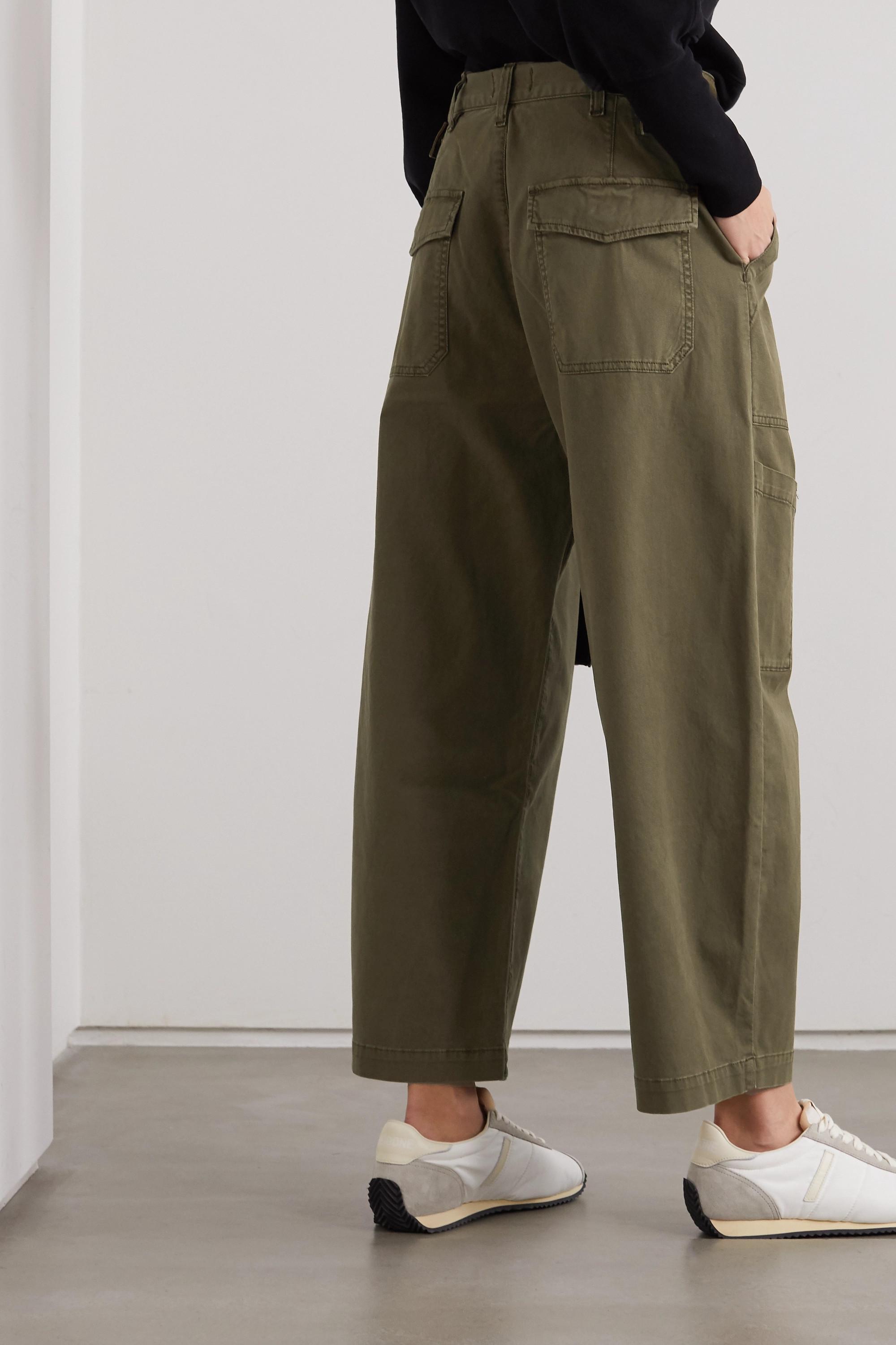 Agolde Mari Cotton-twill Tapered Pants 