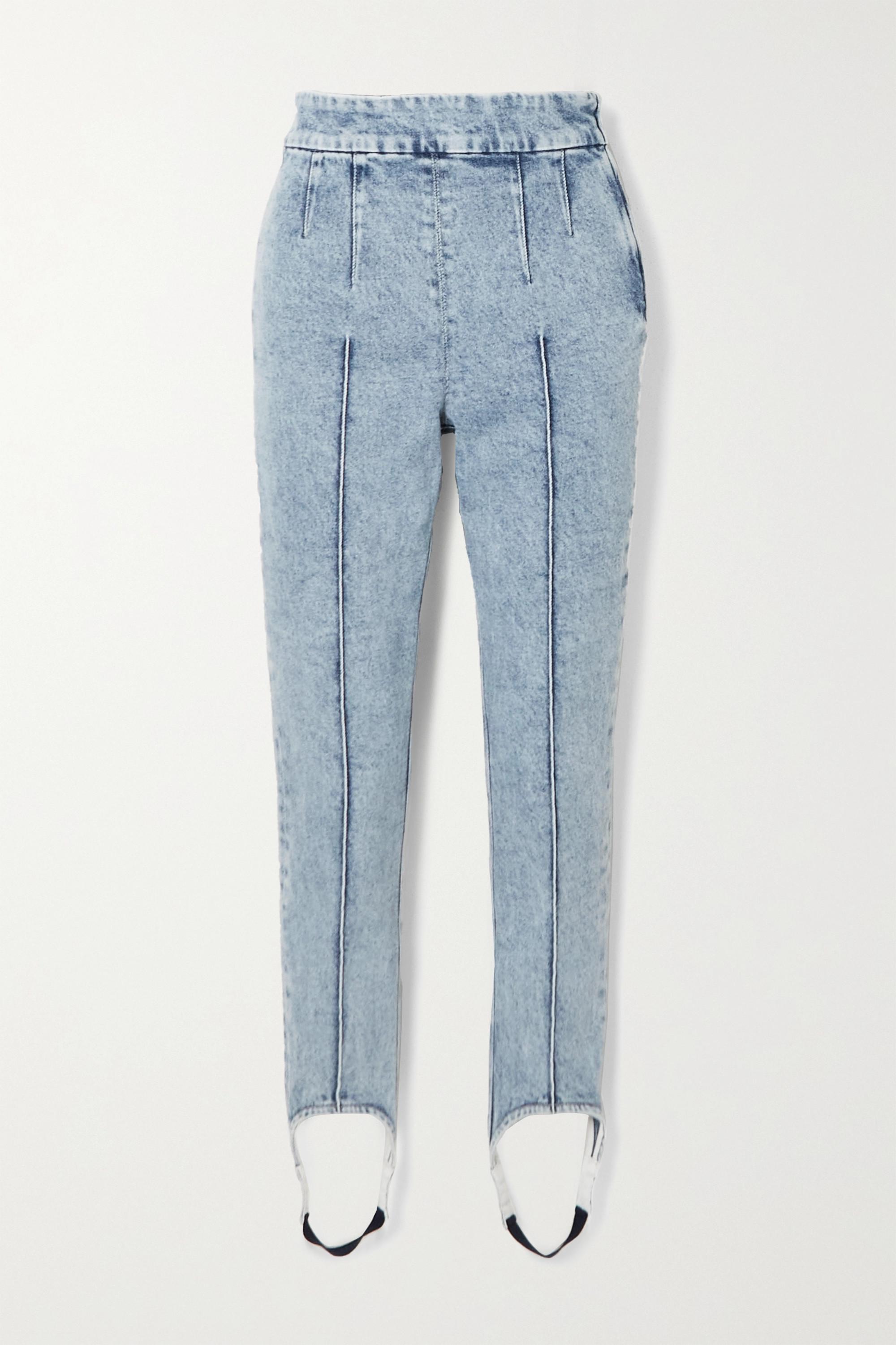 denim stirrup pants