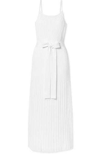 Theory Belted Pleated Stretch Cotton 