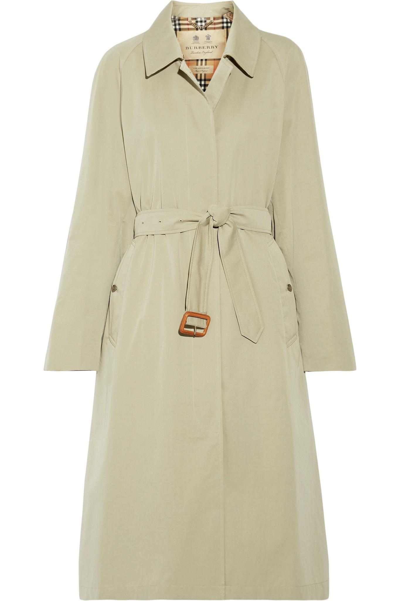 Burberry The Brighton Cotton-gabardine Trench Coat in Natural - Lyst