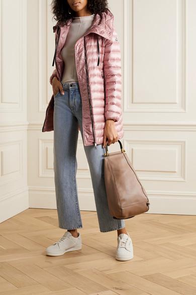 Moncler rubis Hooded Puffer Coat in Pink Lyst