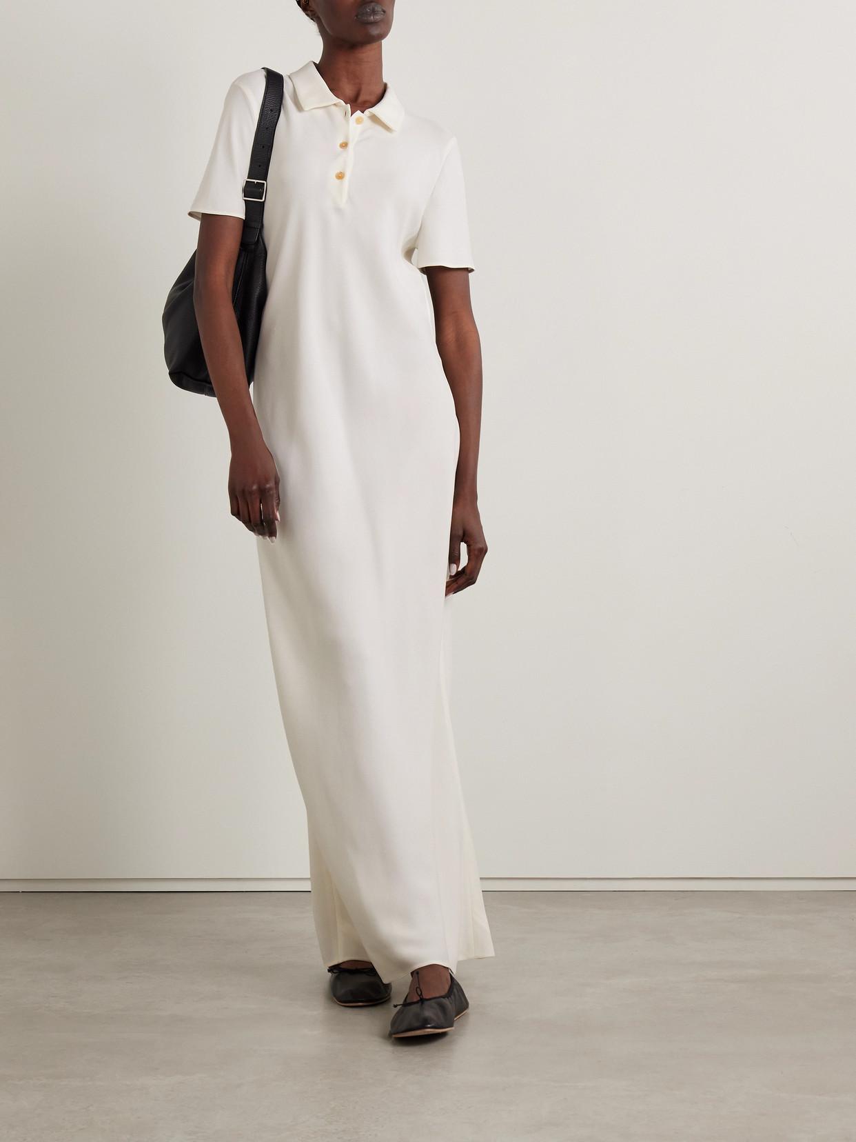 ワンピース The Row Valenit Long Dress In Silk Blend The Row Valenit Silk-Crepe Maxi Dress in White | Lyst