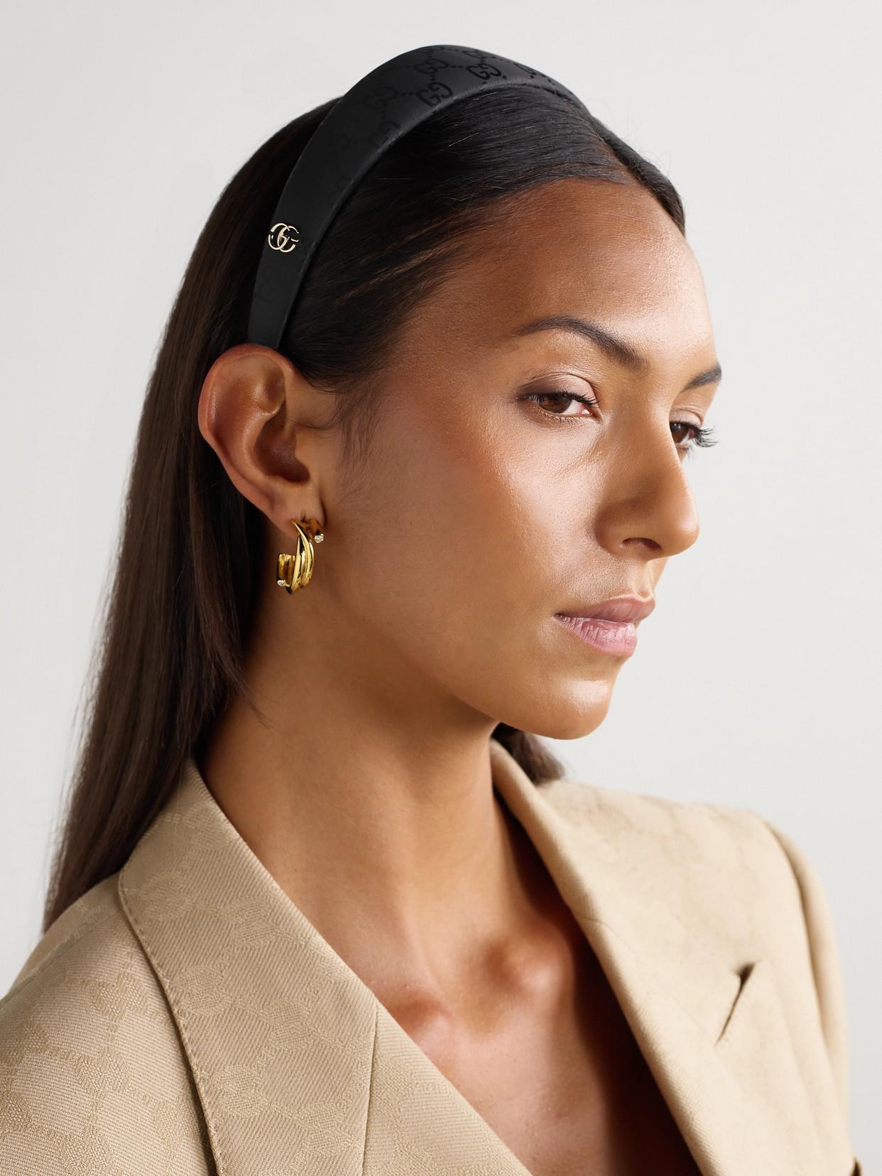 Gucci Embellished Nylon-Jacquard Headband in White | Lyst display picture 1