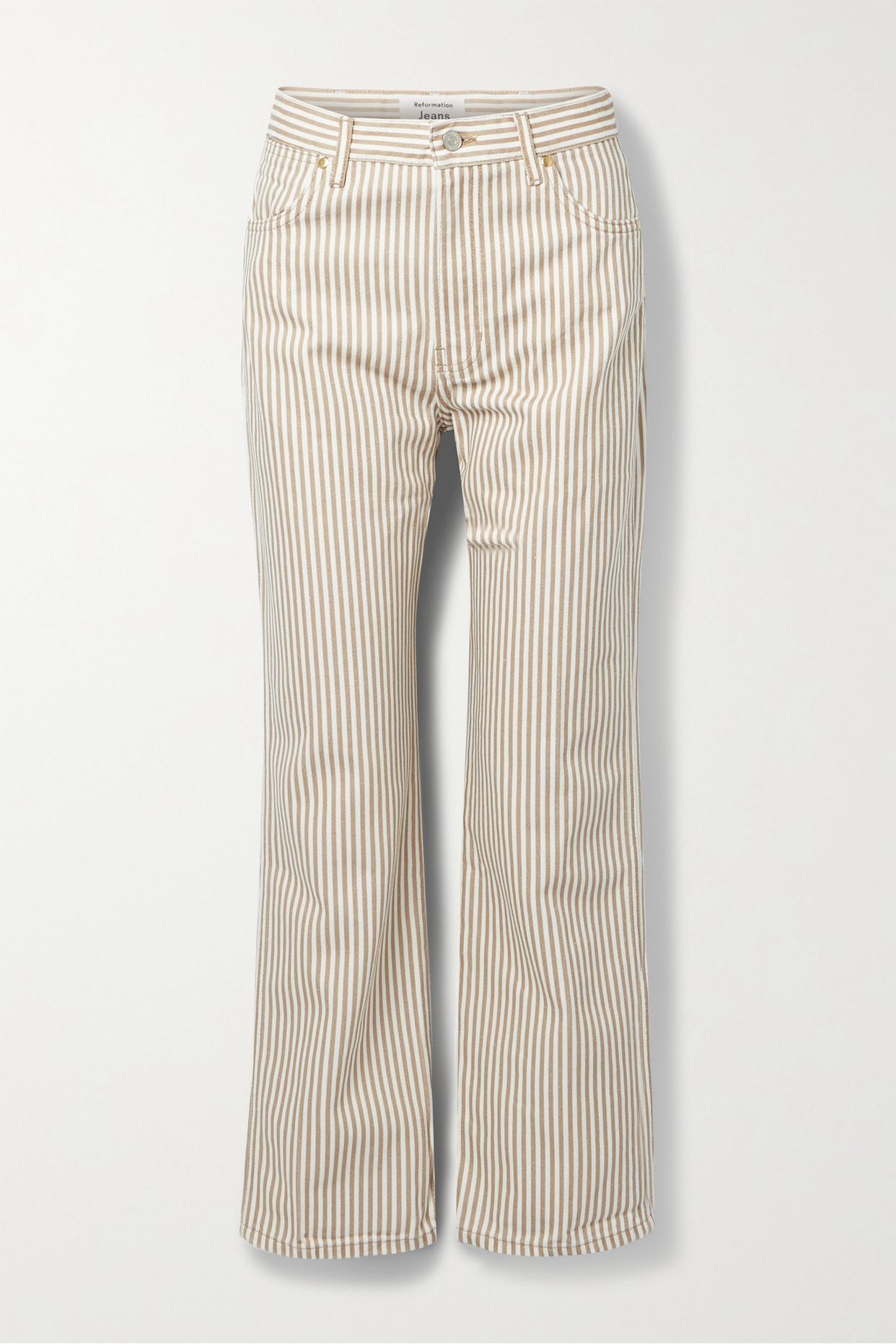 reformation cowboy high rise straight jeans