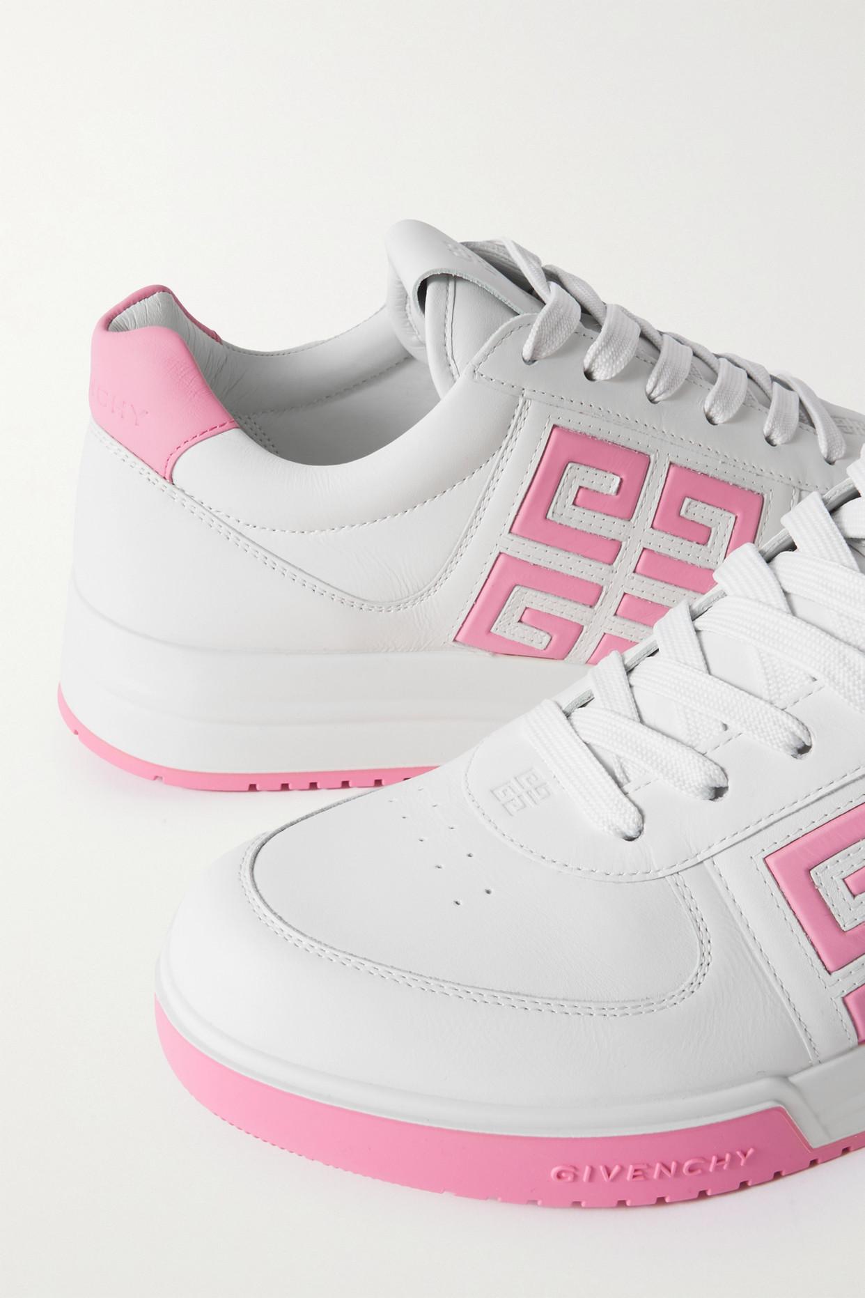 Givenchy G4 Logo-embossed Leather Sneakers in Pink | Lyst