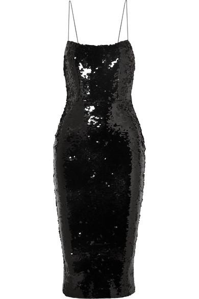 black white dotted dress