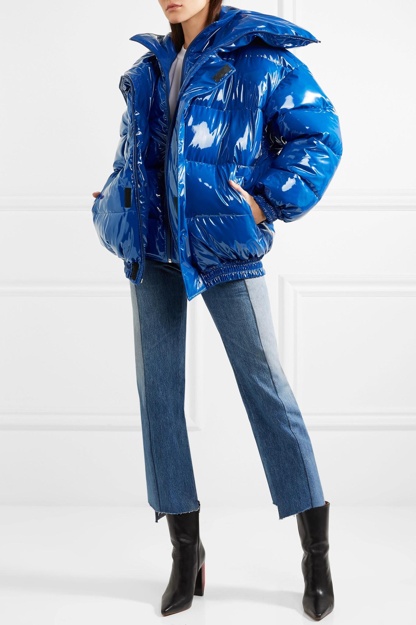 Vetements Miss Webcam Quilted Vinyl Jacket in Bright Blue (Blue) | Lyst  Canada