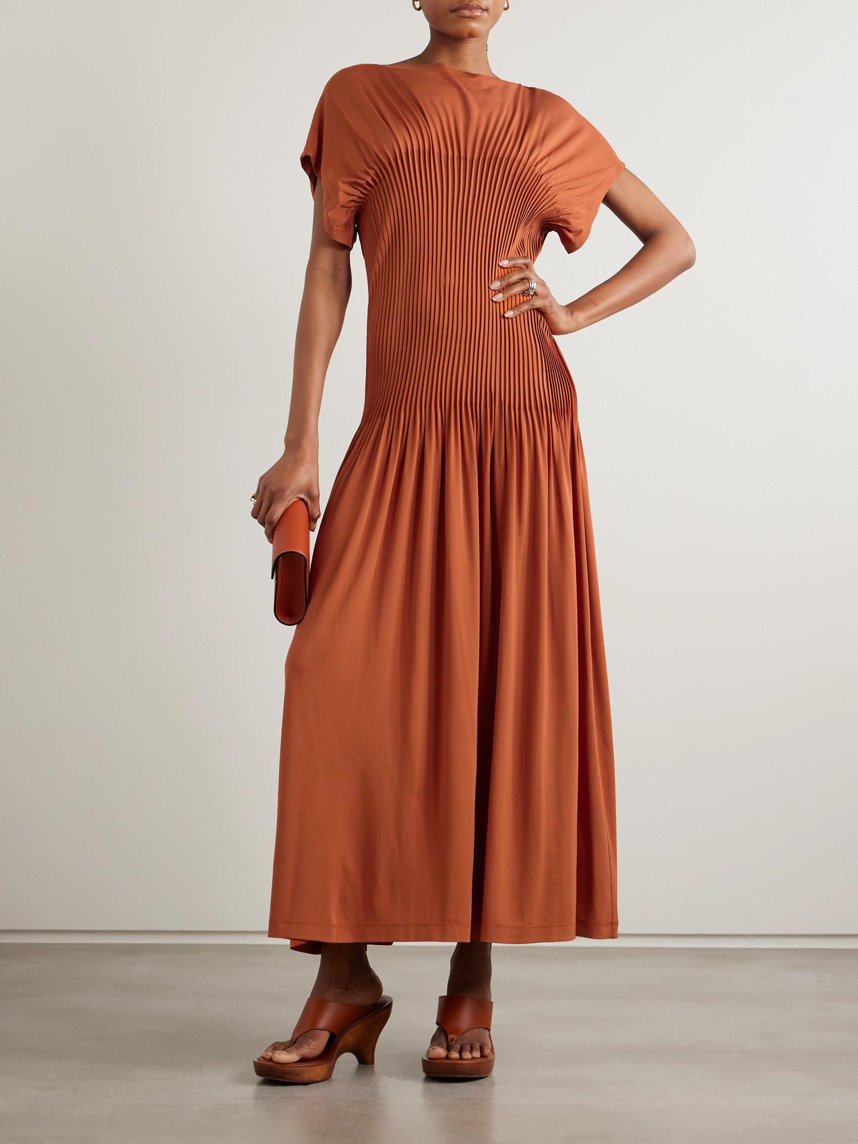 toteme orange dress Stunning in @toteme Cocoon Tank Dress in Teracotta  @izzipoopi