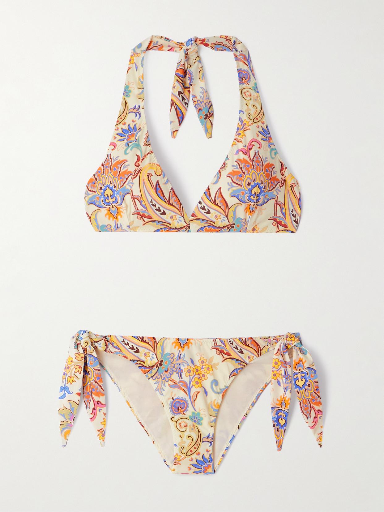 ビキニ Etro Floral Print Bikini Swimsuit ETRO Cutout floral-print swimsuit | THE OUTNET