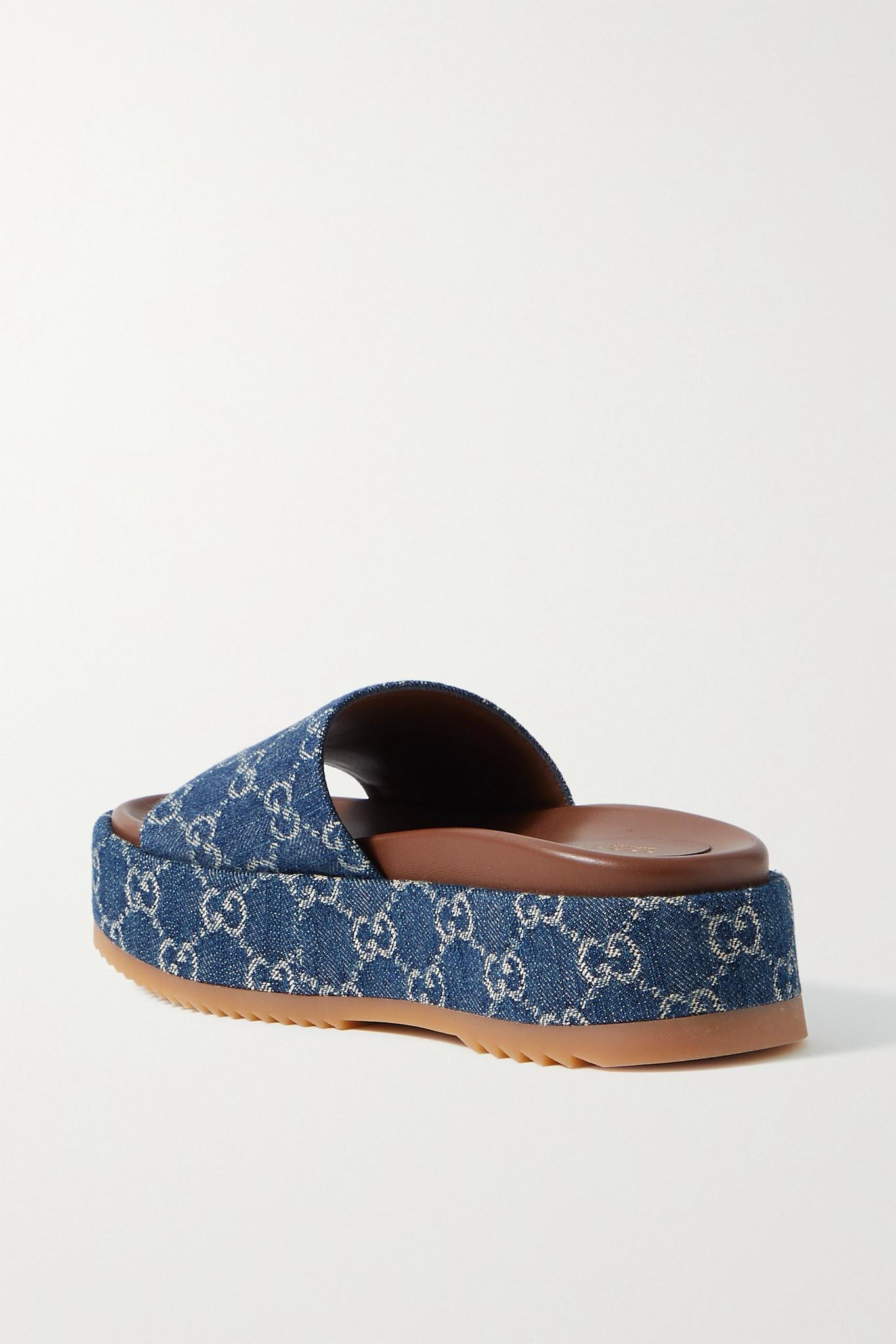 Navy blue shop gucci slides