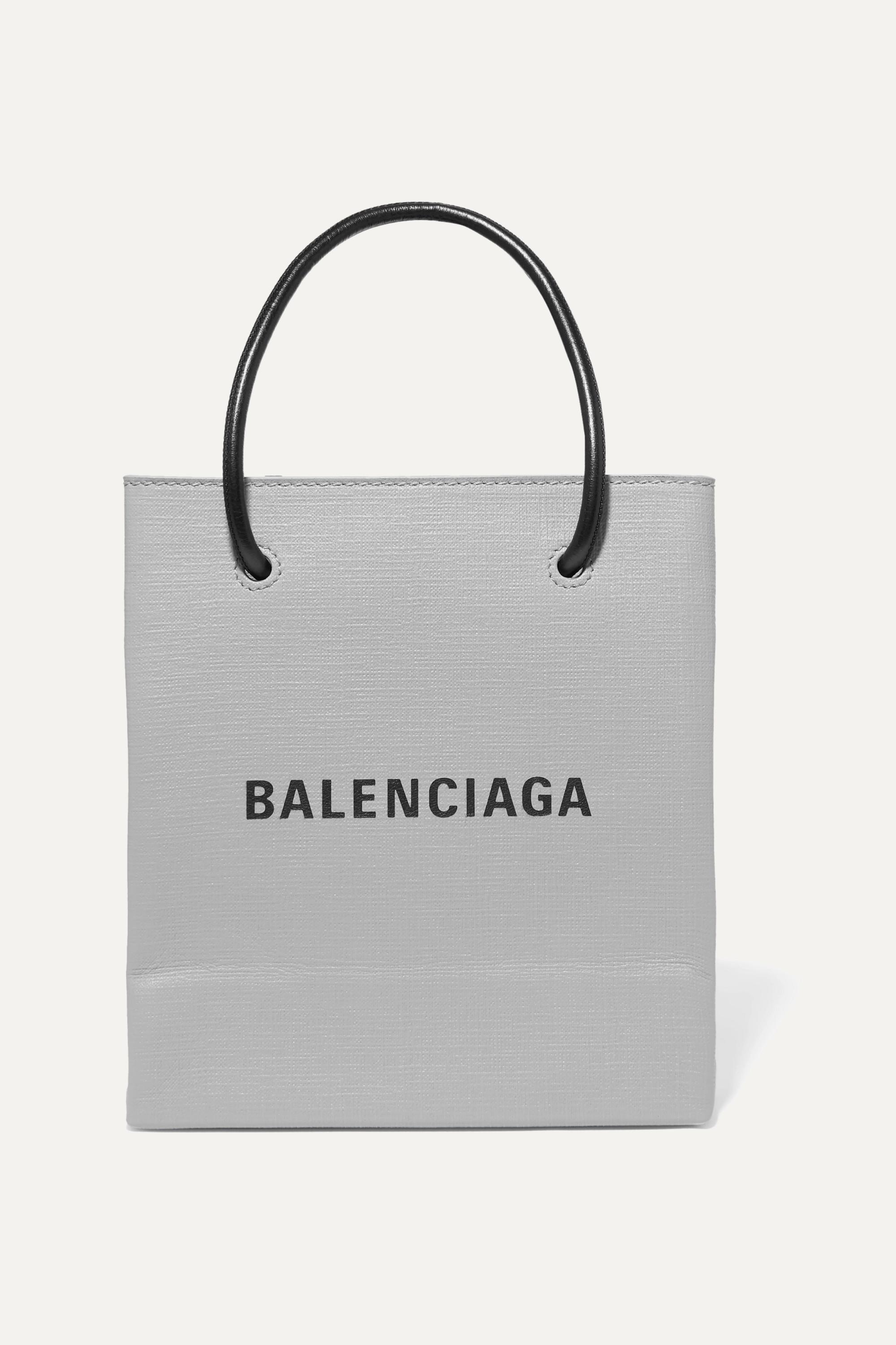 Balenciaga Leather Xxs Shopping Bag in Grey (Gray) | Lyst