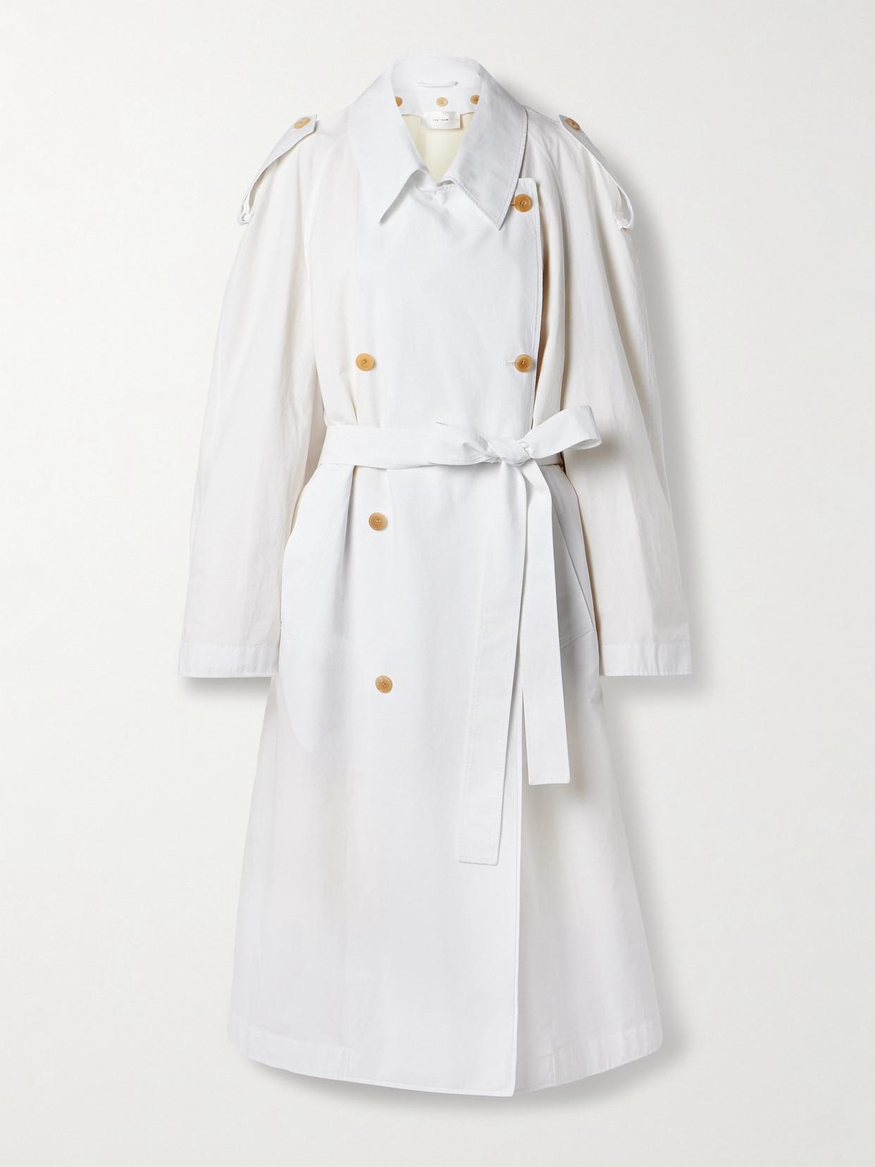 トレンチコート THE ROW Long the row cotton trench coat THE ROW June belted cotton-gabardine trench coat | NET-A-PORTER