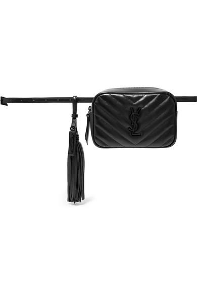 Authentic] YSL Saint Laurent LOU BELT BAG IN QUILTED LEATHER—BLACK/BRONZE