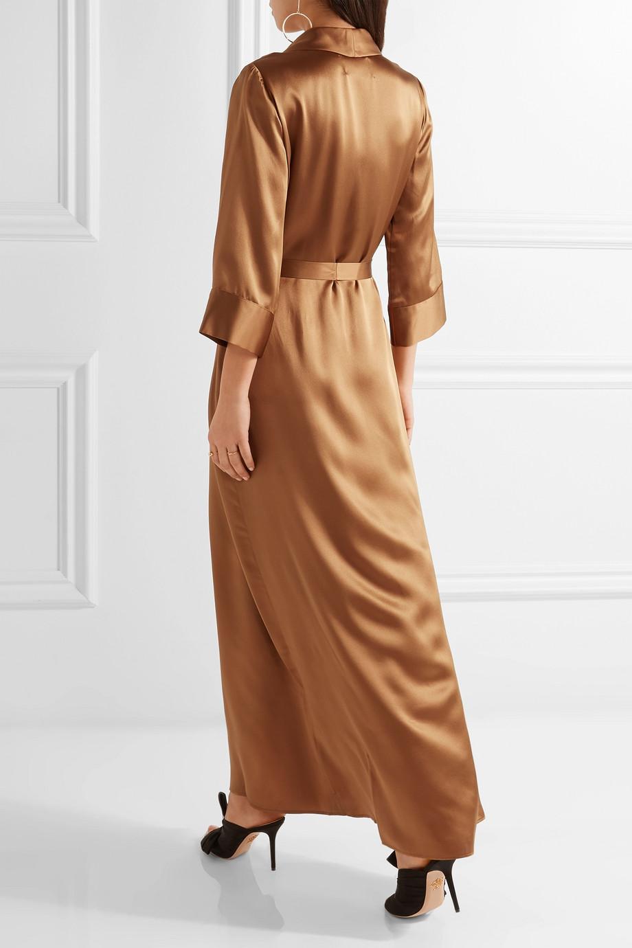 silk wrap dress maxi