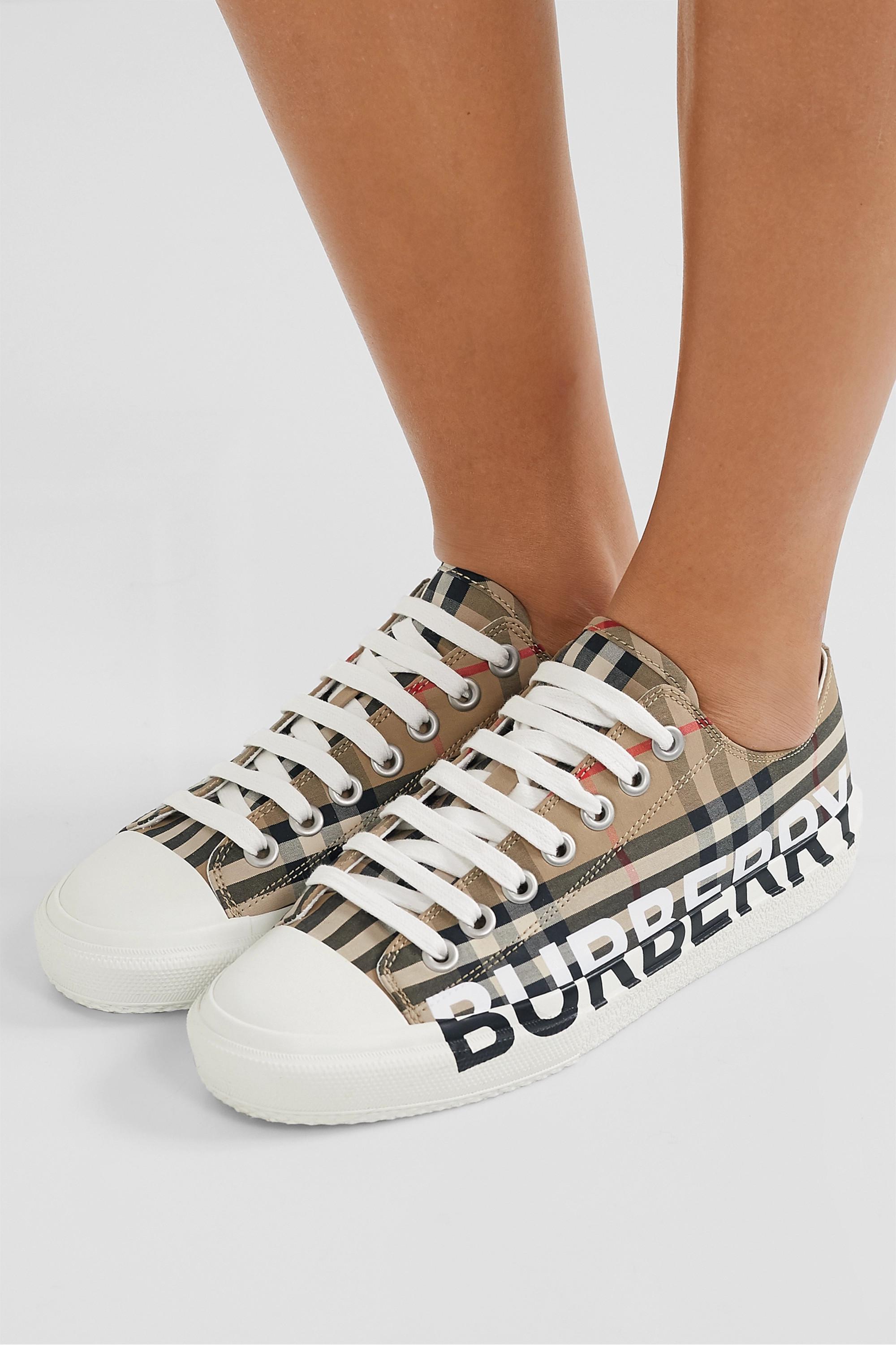 larkhall vintage check canvas sneakers