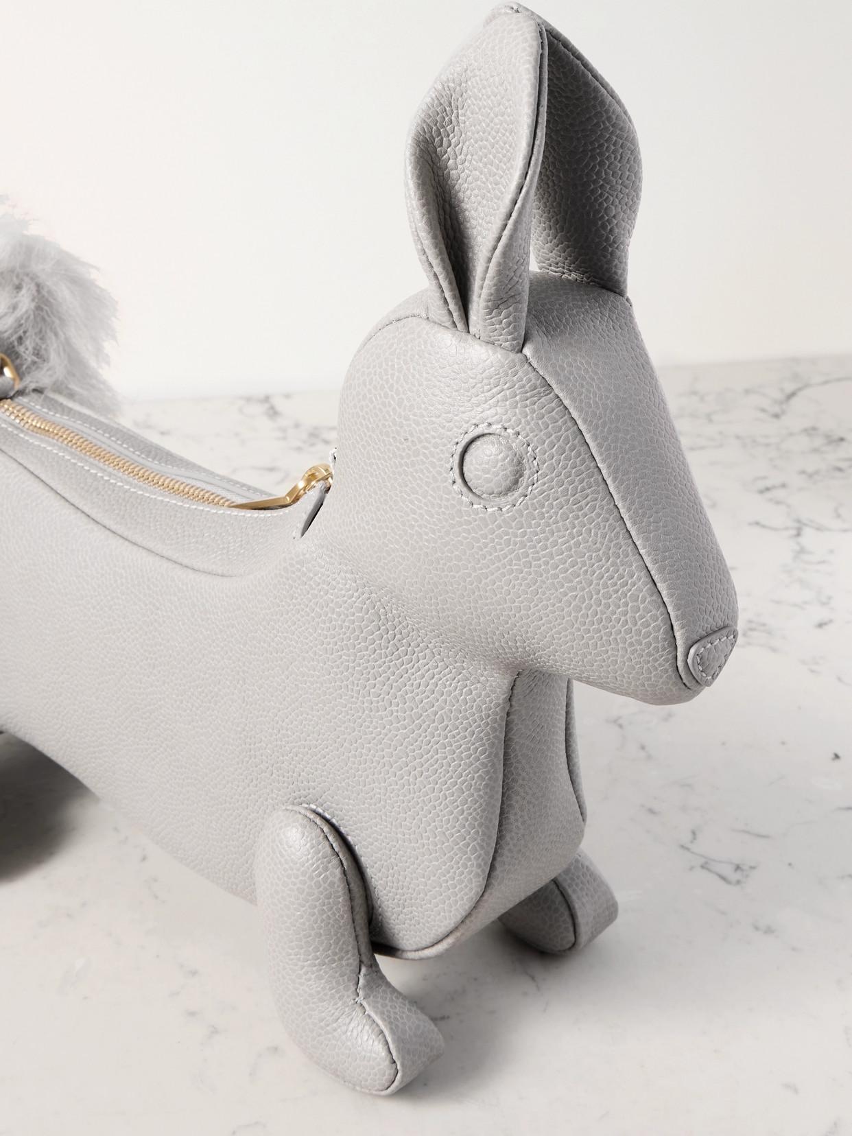【送料&関税込】Thom Browne Grey Leather Rabbit Top Handle B Thom Browne Thom Browne Grey Leather Rabbit Top Handle Bag