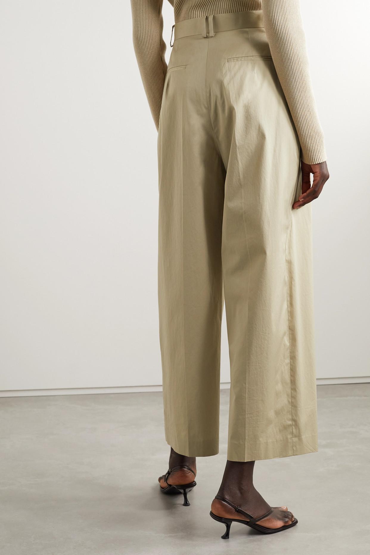 The Row Marian Pleated Cotton-poplin 
