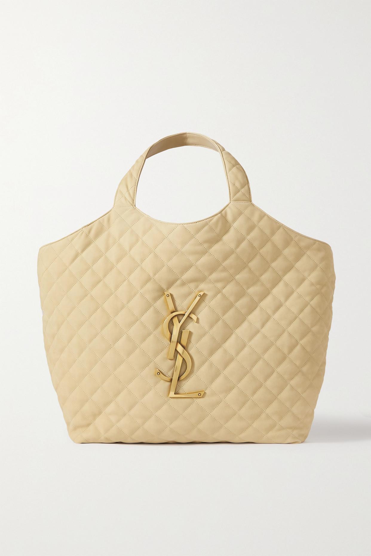 Saint Laurent Icare Quilted Leather Tote in Natural | Lyst Canada