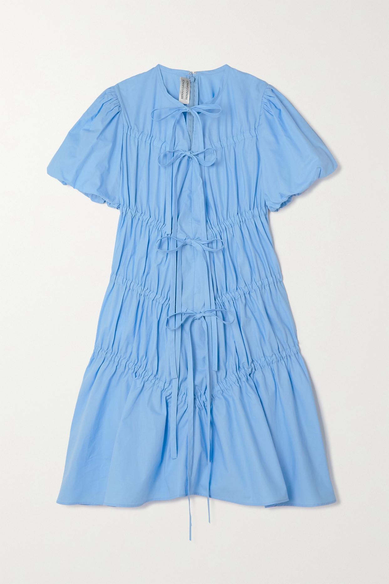Blue Renaissance Binding Cut Out Strappy Dress