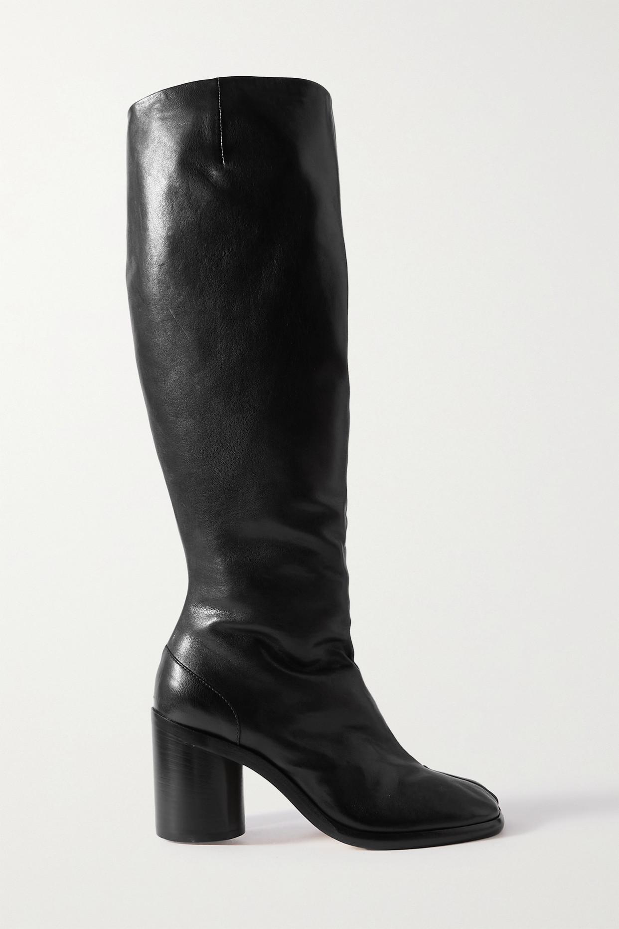 Maison margiela leather discount knee high boots