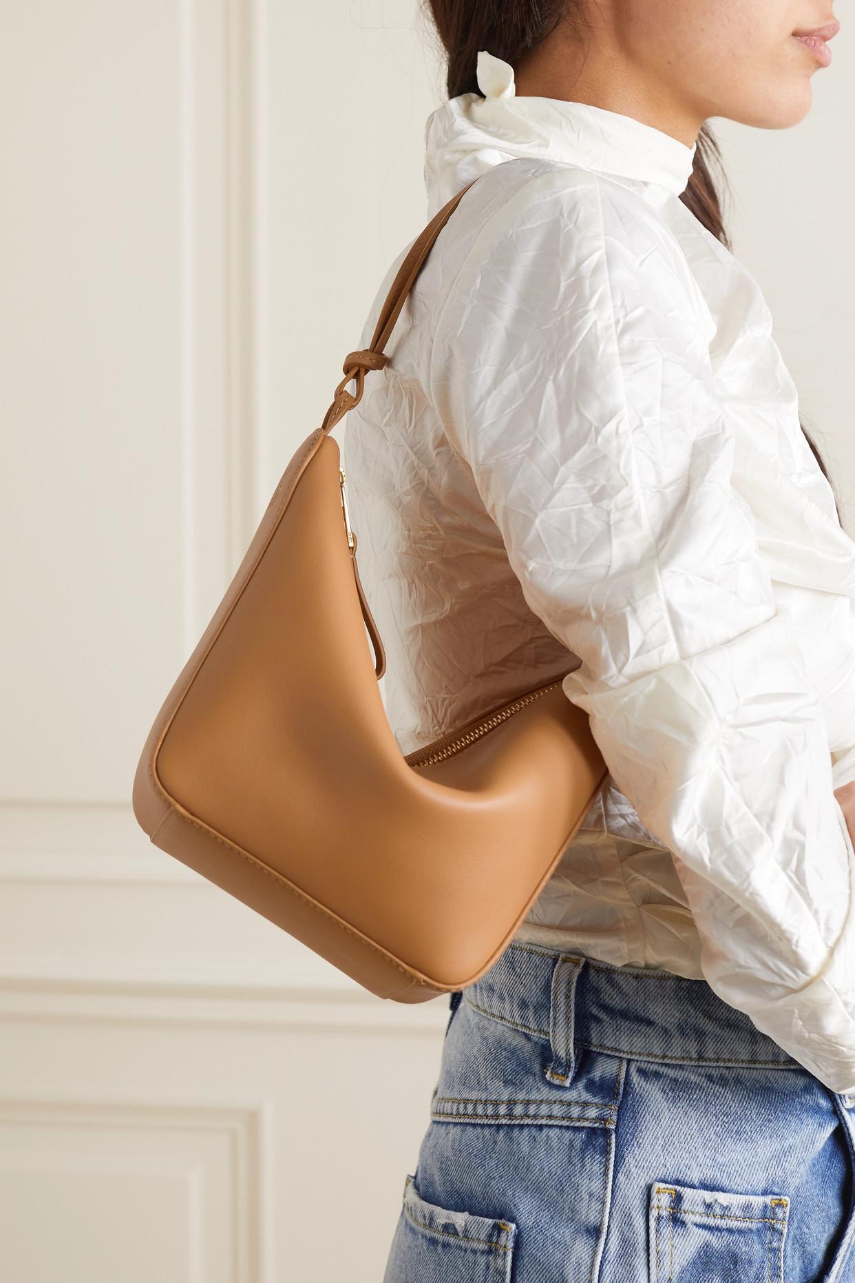 Hammock Small Leather Shoulder Bag in Brown - Loewe