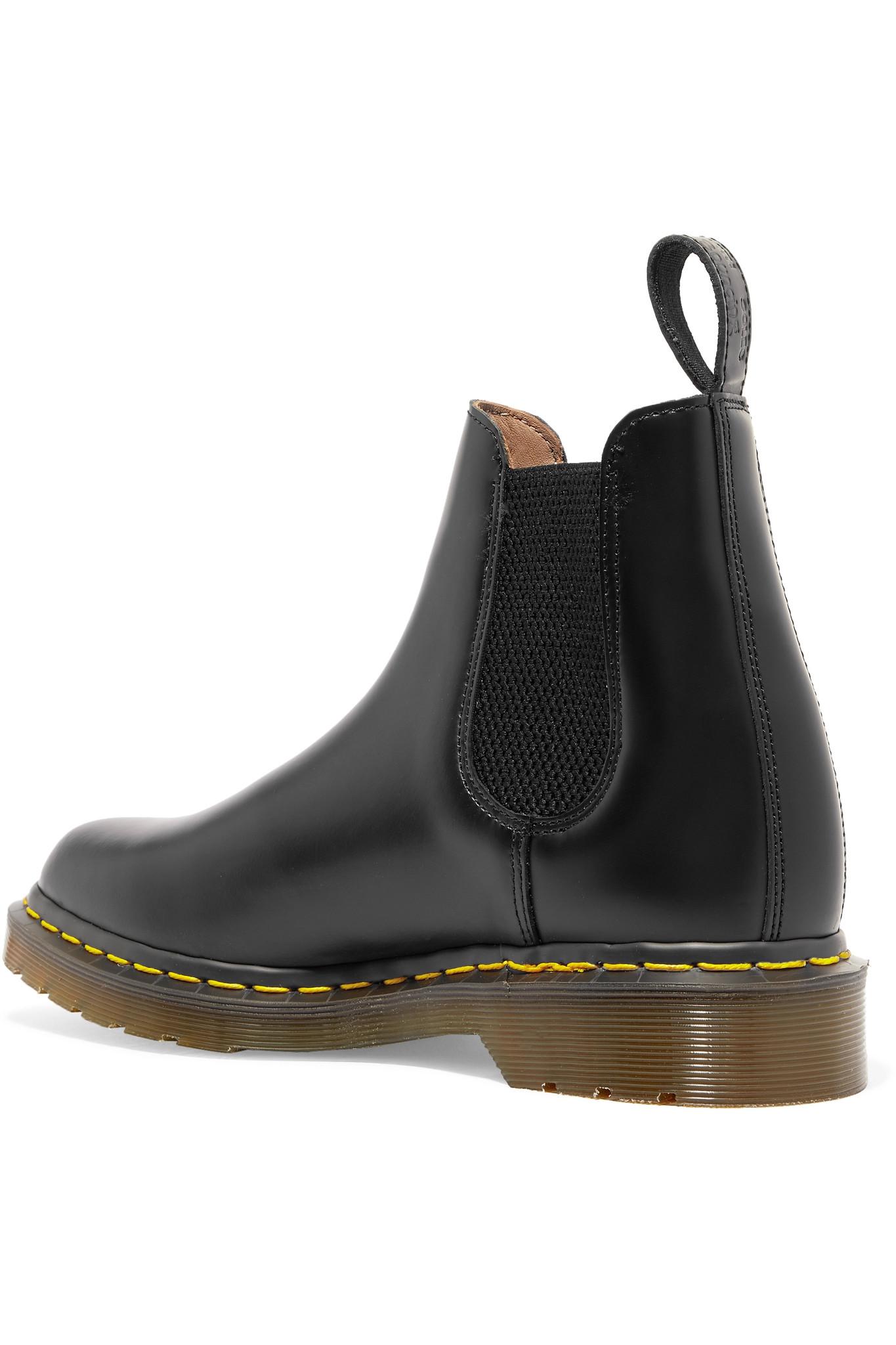Comme des Garçons + Dr Martens Leather Chelsea Boots in Black | Lyst