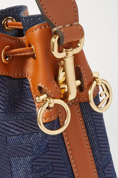 Blue Fendi Mini Denim Zucca Mon Tresor Bucket Bag – Designer Revival