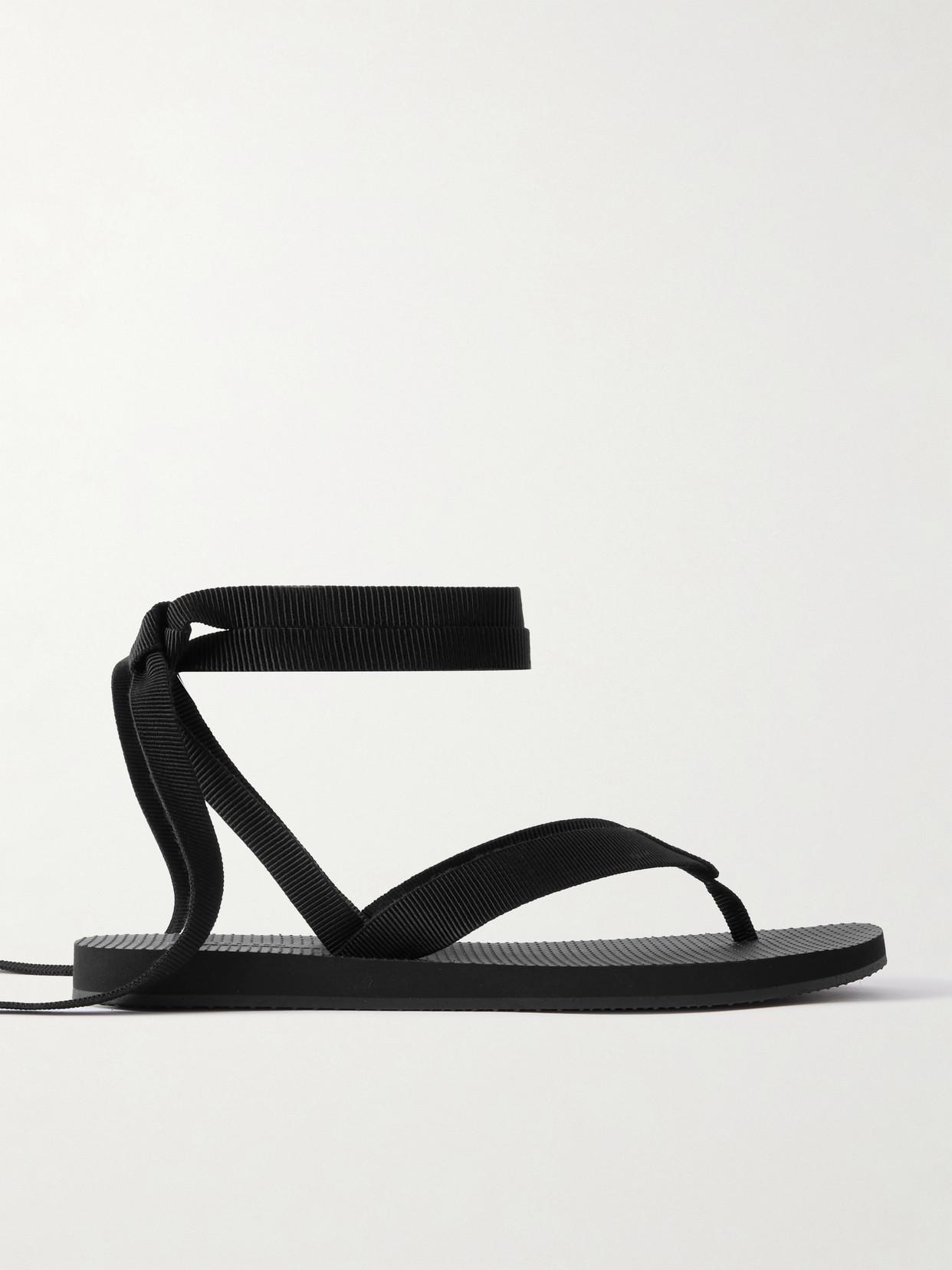 サンダル・ミュール [The Row] Dune Thong Sandals In Gros Grain Dune grosgrain thong sandals in red - The Row | Mytheresa