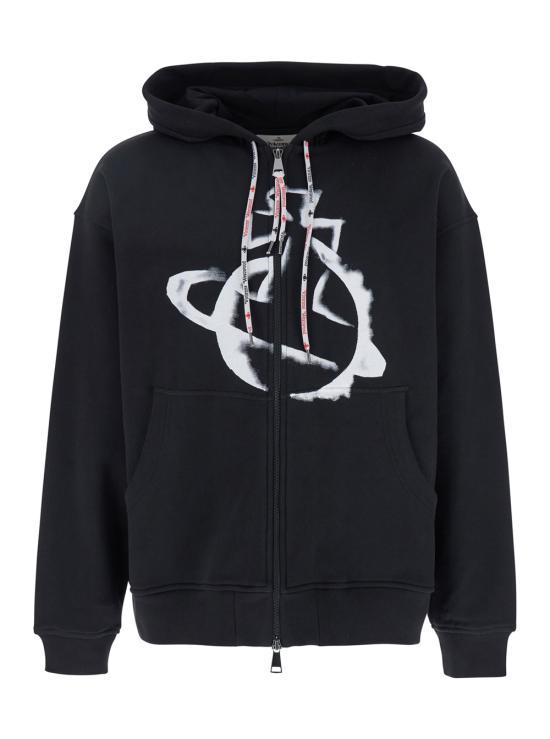 パーカー・フーディ Vivienne Westwood Black Virgin Wool Sweatshirt With Vivienne Westwood Black Virgin Wool Sweatshirt With