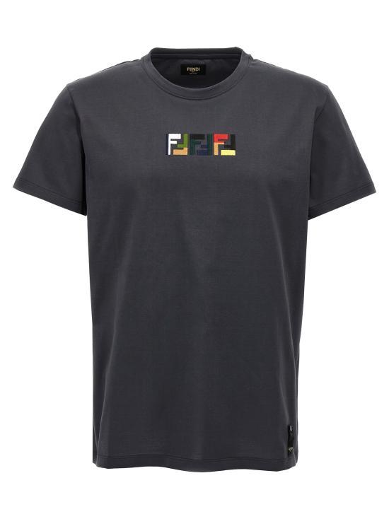 FENDI｜SHORT-SLEEVED ROUND NECK T-SHIRTS (FAF318 AK9D F1 T-Shirt Cotton Black | Fendi