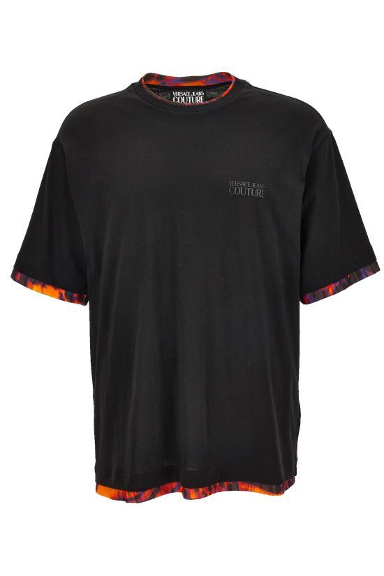 VERSACE｜SHORT-SLEEVED ROUND NECK T-SHIRTS (1014237 1A10 90_E77GAH6S3-