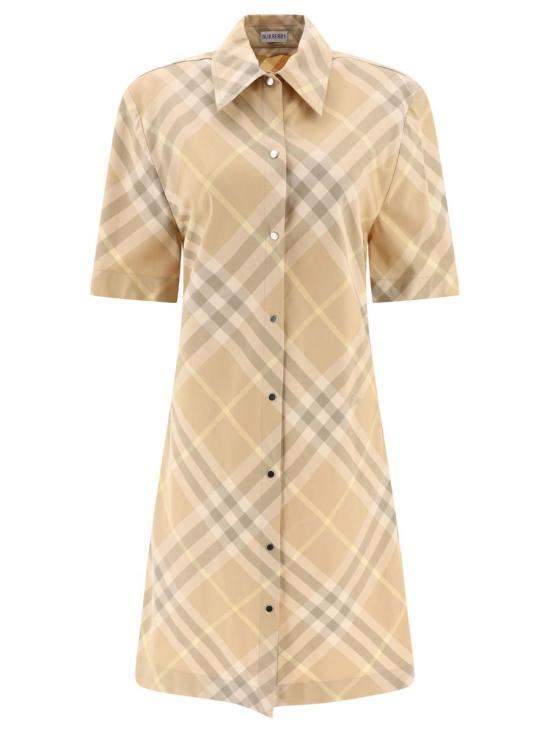 ワンピース Burberry Embroidered Jersey Shirt Dress Burberry Embroidered Jersey Shirt Dress In Multicolor - 29