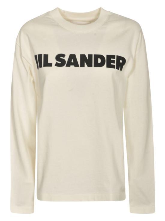 Tシャツ・カットソー JIL SANDER Women Tunic Tops J02NF0005J20249100 WHITE Jil Sander - Logo cotton t-shirt White - The Corner