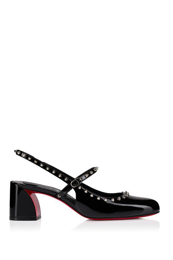 サンダル・ミュール Christian Louboutin Mary Jane Janispikes Black Janispikes - 55 mm Mary Janes - Patent leather - Black