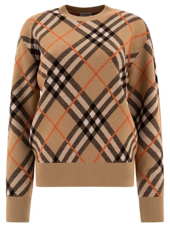 【値下げ】 Burberrys NEW WOOL 長袖ニット イングランド製 バーバリーズ Burberrys セーター ニット ラムウール 長袖 茶