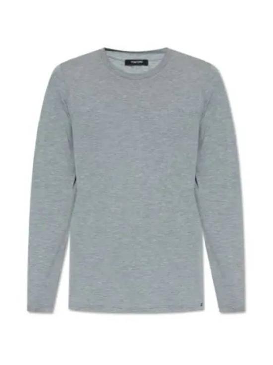 【関税＆送料込み】Tom Ford Grey Crewneck T-Shirt In Cotton COTTON MODAL CREWNECK T-SHIRT | Tom Ford Fashion