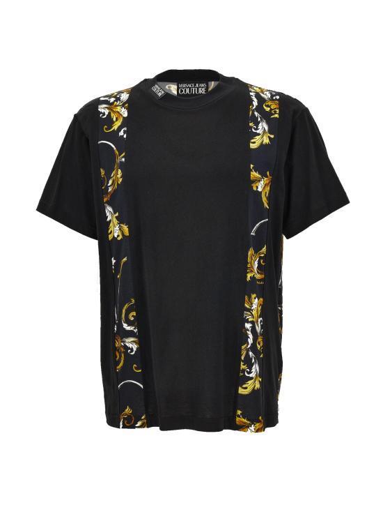 VERSACE｜SHORT-SLEEVED ROUND NECK T-SHIRTS (BAROCCO SILH Outline Barocco T-Shirt | VERSACE US