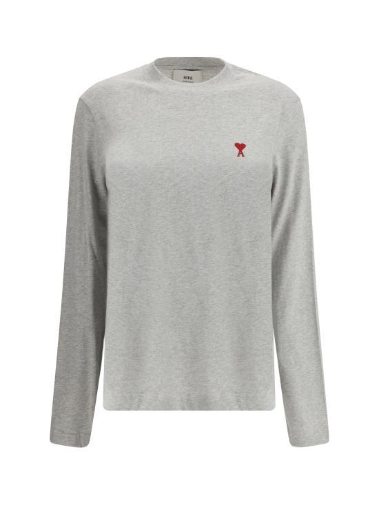 【関税&送料込】Ami Alexandre Mattiussi Long Sleeve T-Shirt AMI Alexandre Mattiussi Long Sleeve T Tee Cotton Black Solid