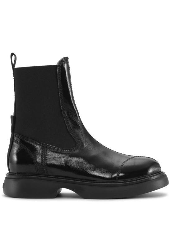 ショートブーツ・ブーティ GANNI Woman Flat ankle boots Black S2273 099 GANNI Woman Flat ankle boots Black S2273 099
