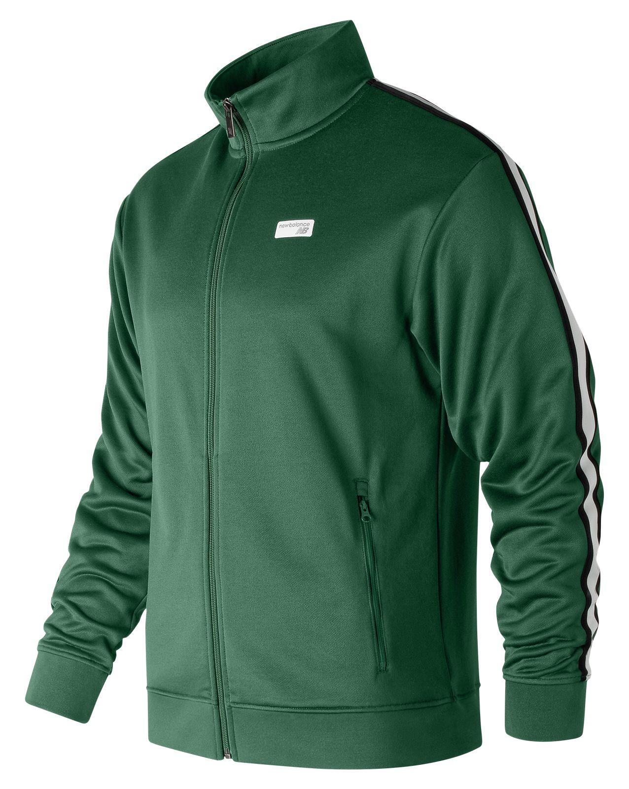 New Balance Cotton Nb Athletics Track Jacket in Green for Men - Lyst