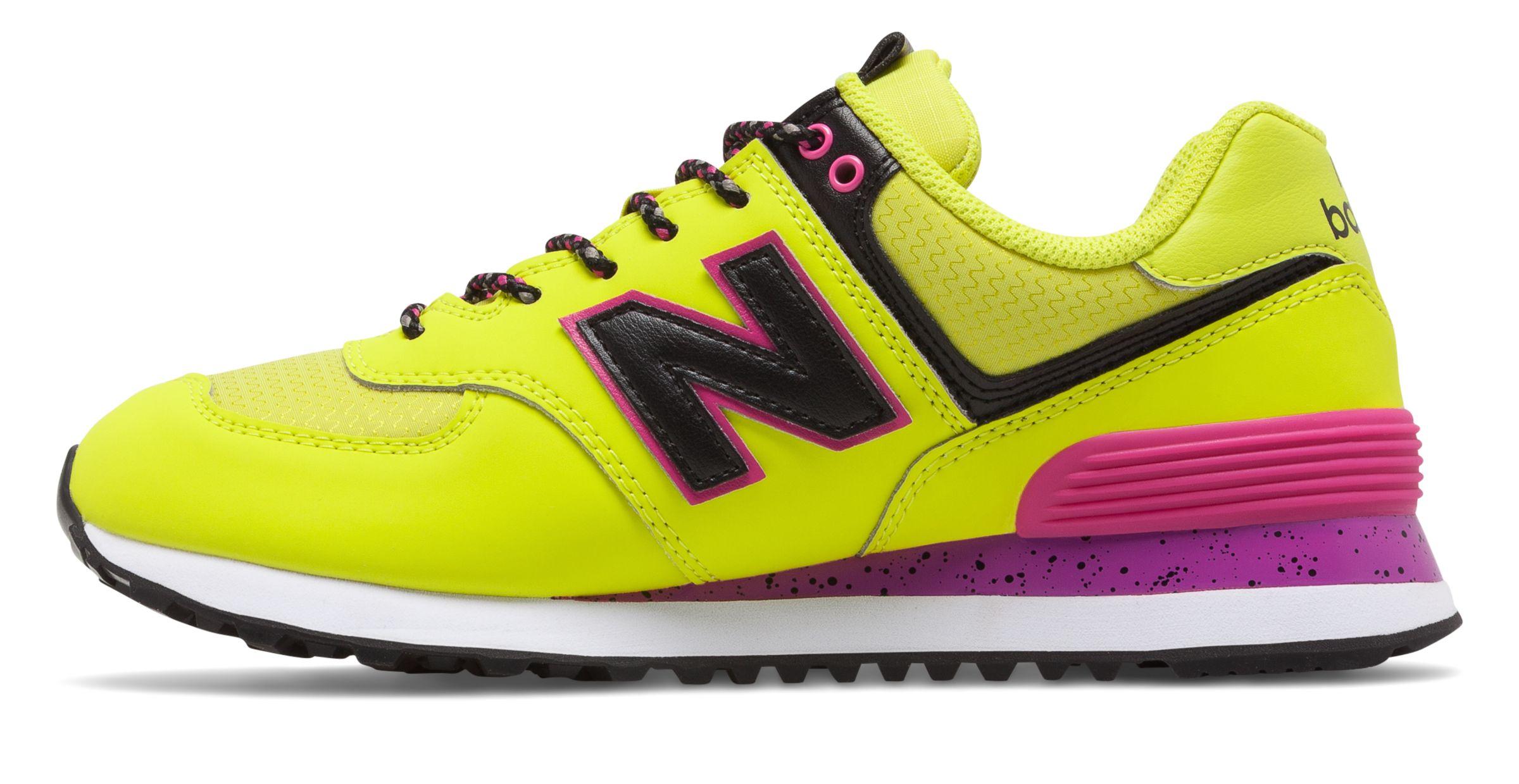 New Balance Black And Yellow New Balance Suede 574 in Yellow/Black (Yellow) - Lyst