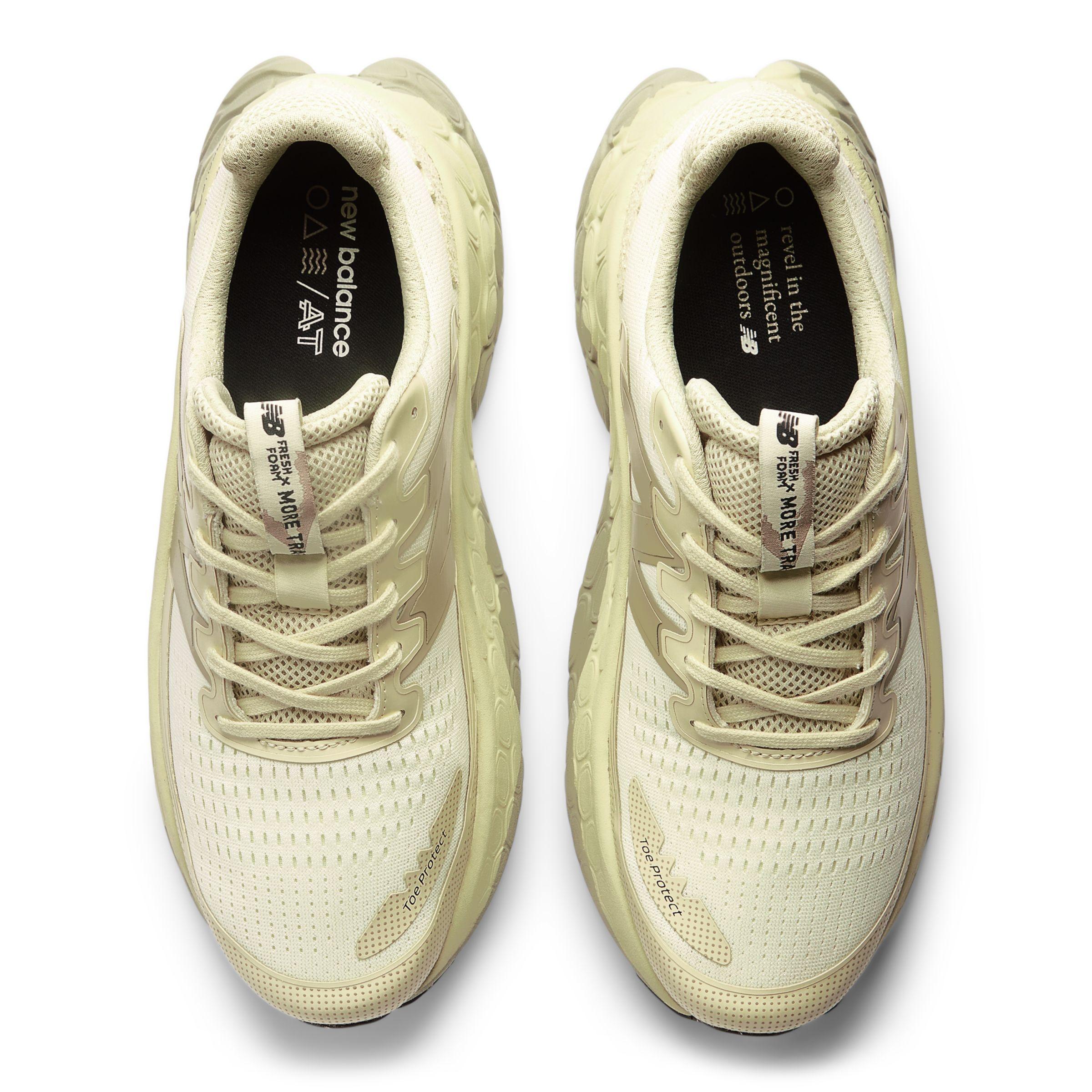 New Balance Fresh Foam More Trail V3 In Brown Poly Knit in White