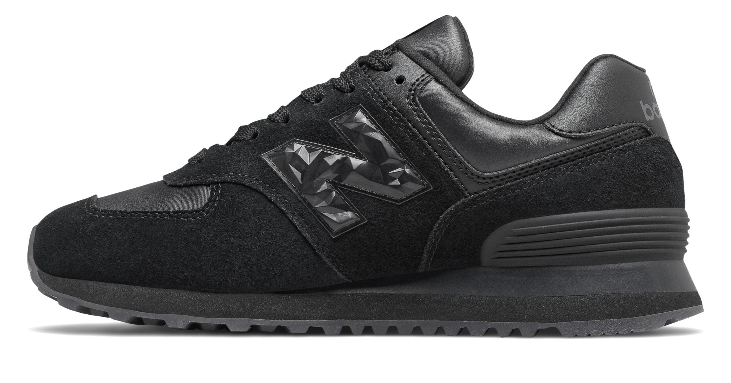 New Balance Lace 574 Mystic Crystal in Black - Lyst