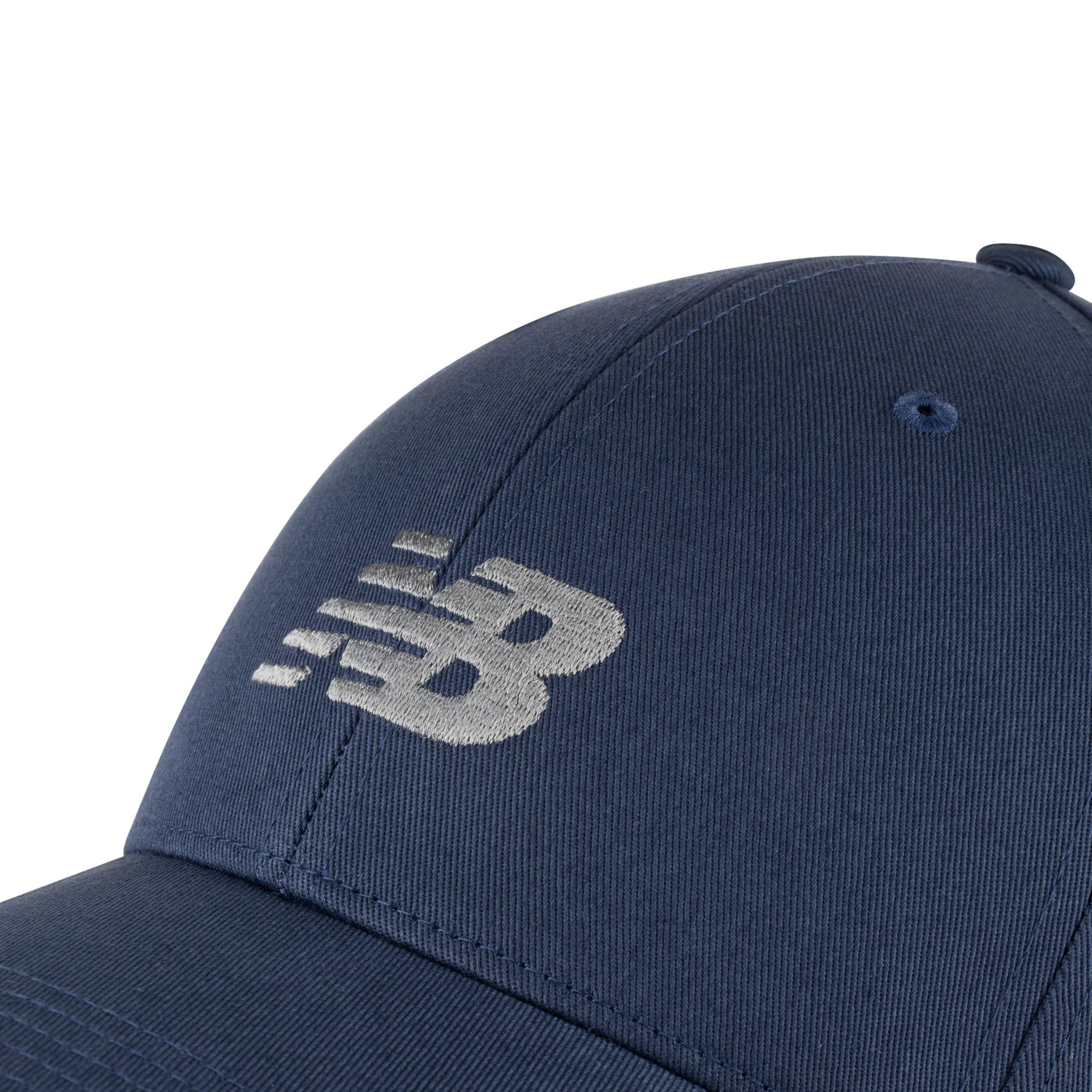 6 Panel Structured Snapback In Blue Cotton