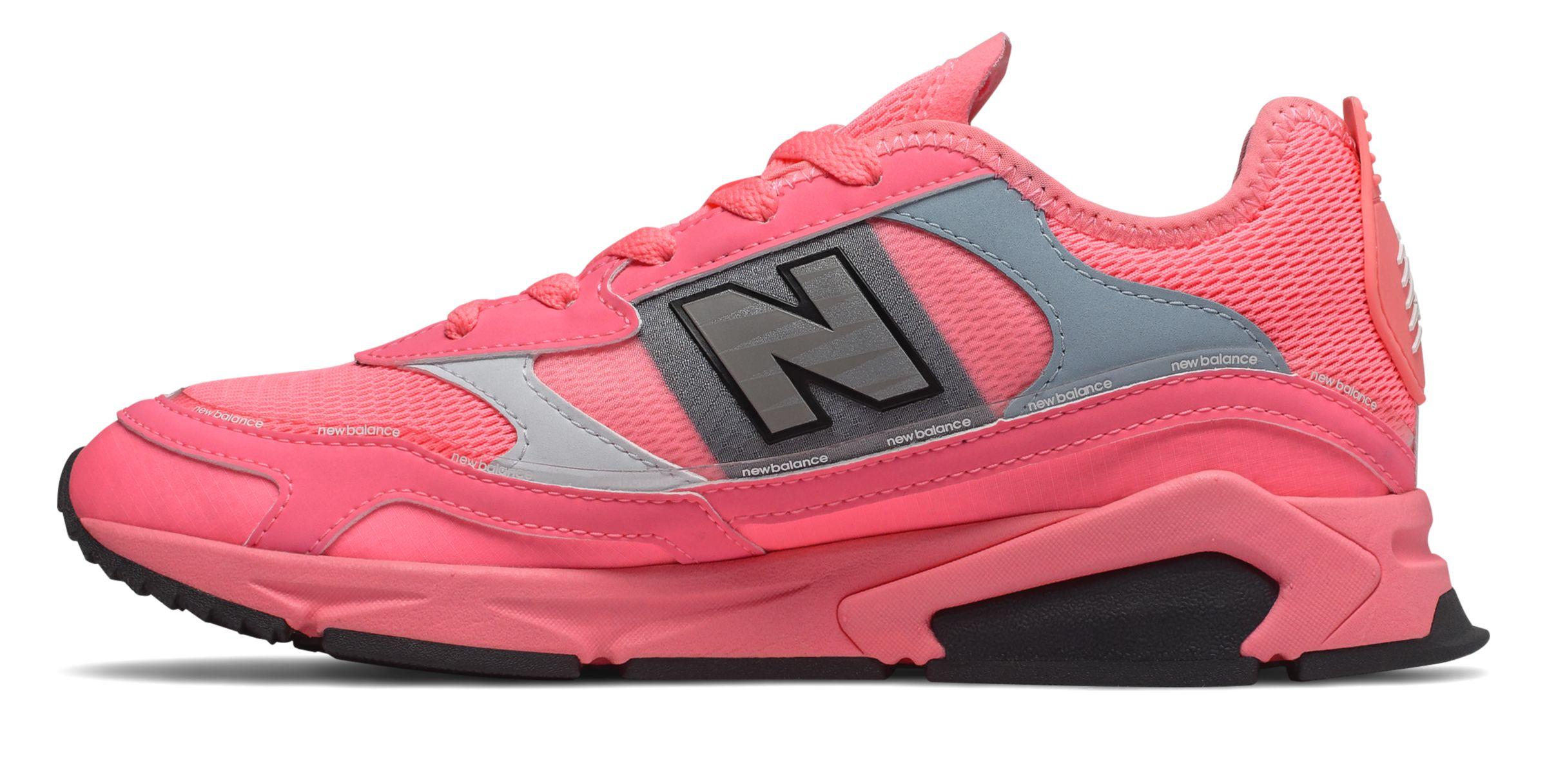 new balance Women's x-racer sneakers in gray and pink