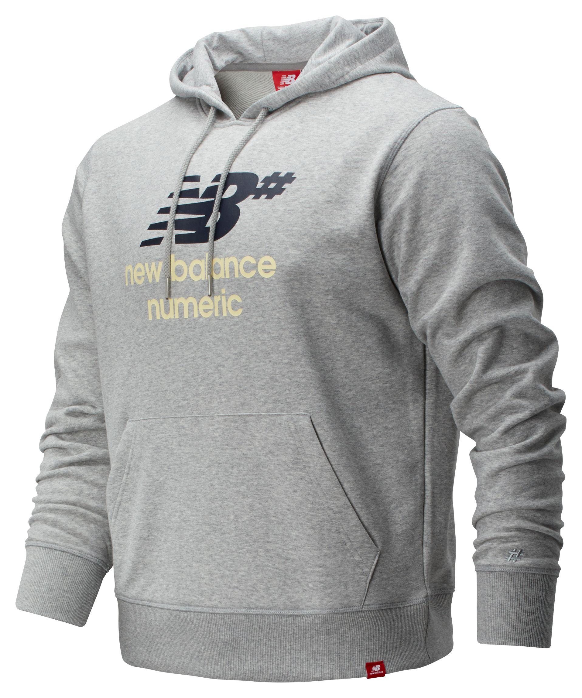 New Balance 93657 Nb Numeric Logo Stacked Hoodie in Grey (Gray) for Men ...