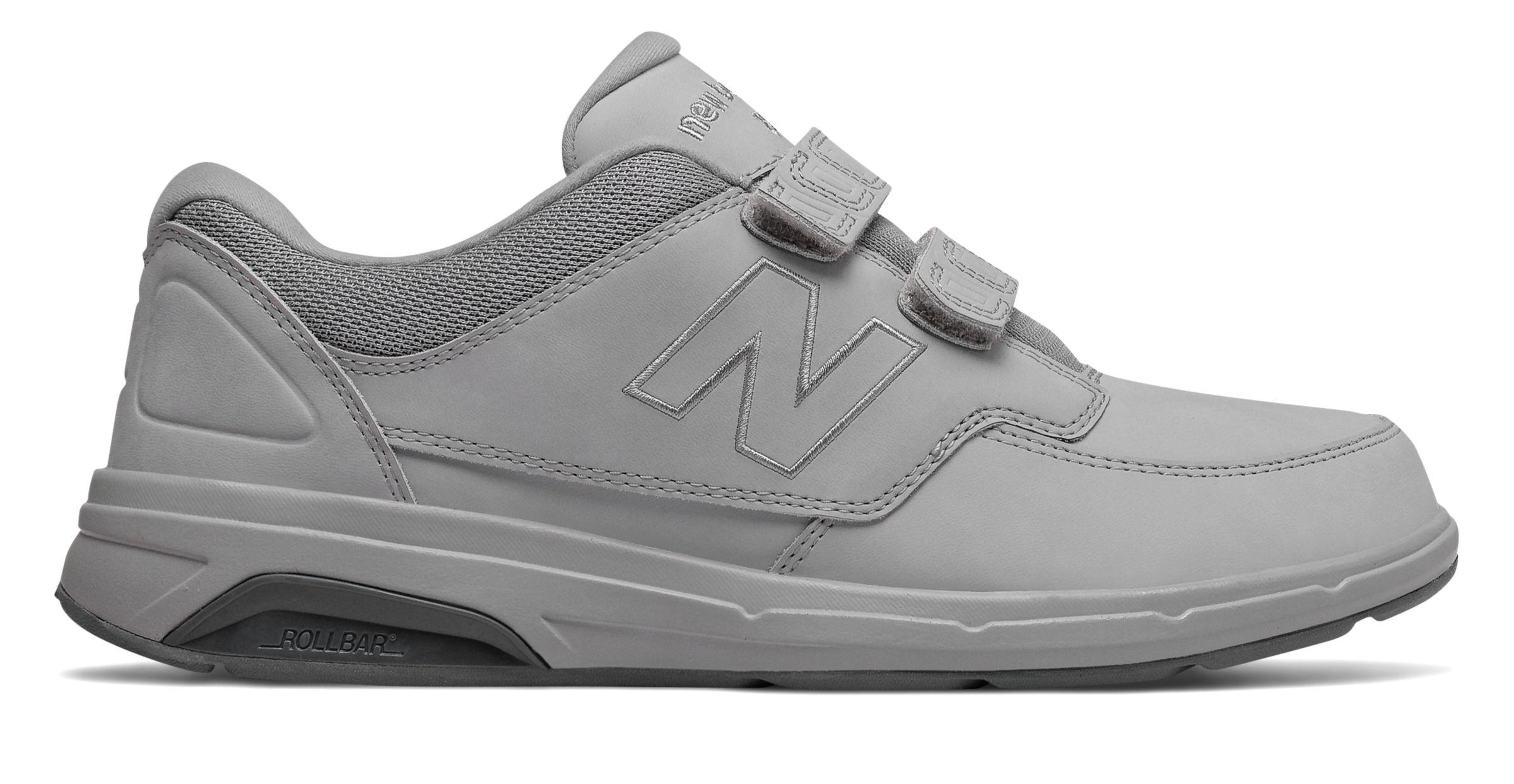 new balance hook and loop mens leather trainers
