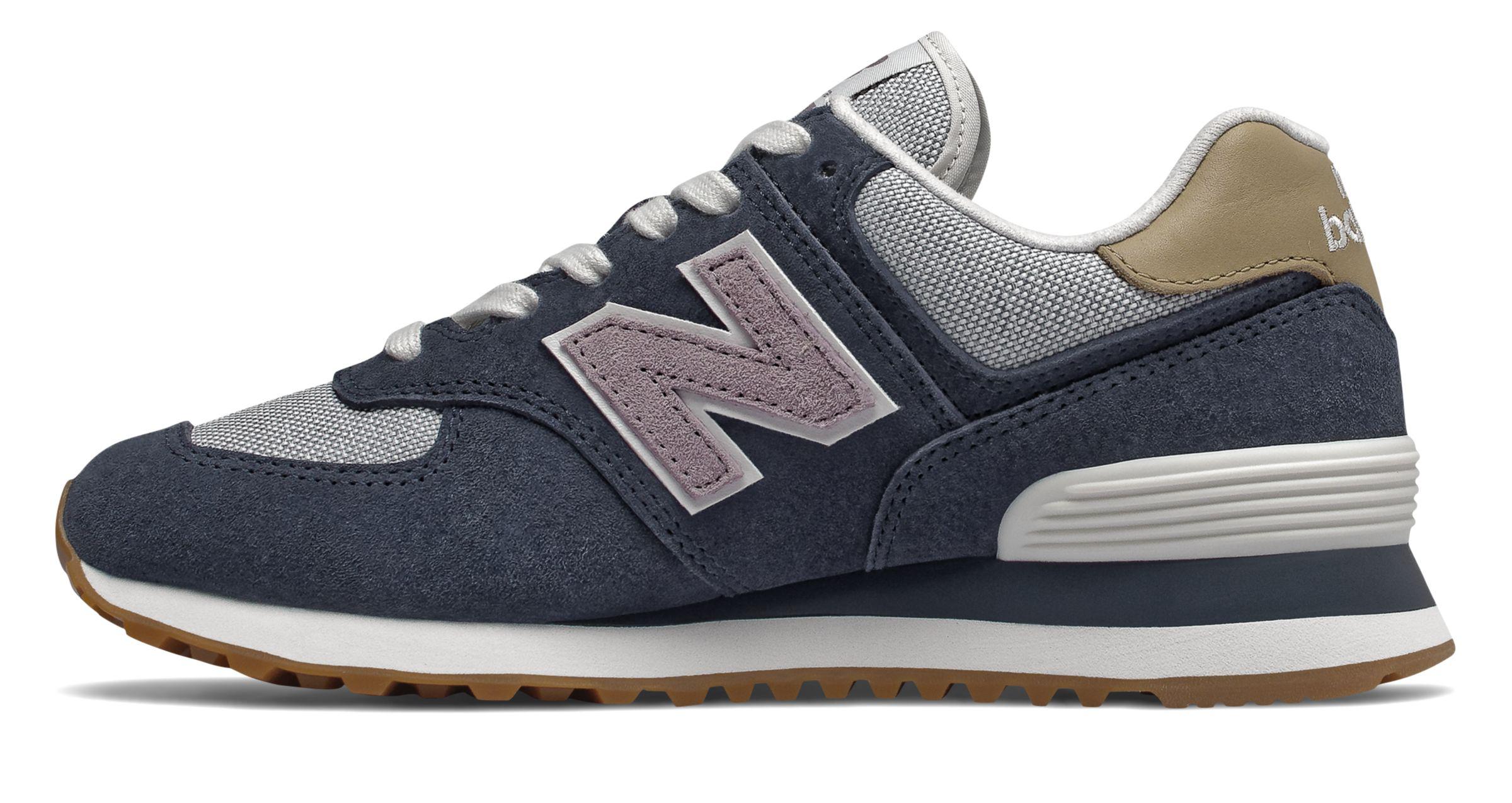 new balance 574 navy with cashmere