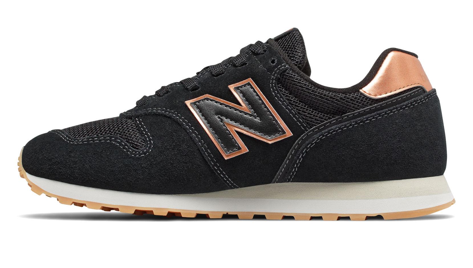 new balance rose gold black